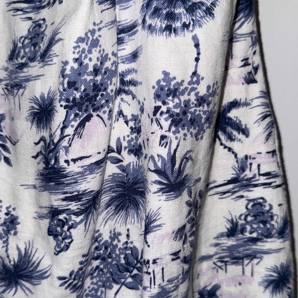 Abercrombie - Tropical Print Linen-Blend Halter Dress - Picture 3 of 4